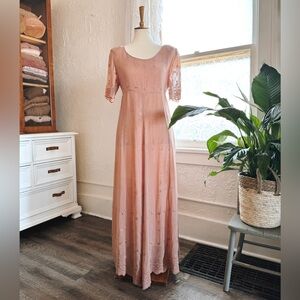 🦢 Guinevere Ethereal Empire Waist Lace Sleeve Vintage Gown Wedding Engagement